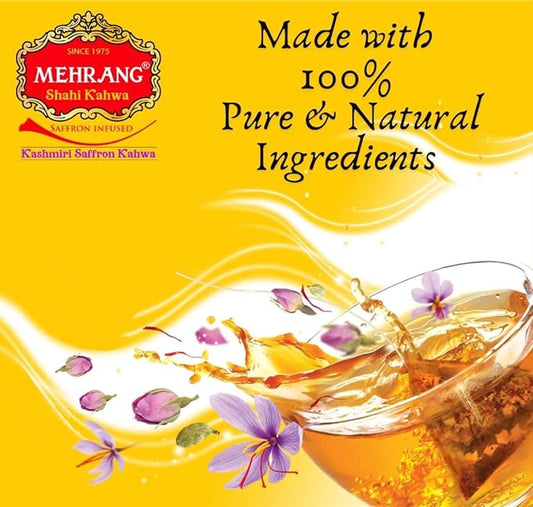 Kashmiri Saffron Kahwa Tea with Rock Sugar